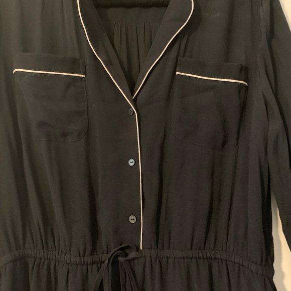 LOFT Shirtdress in Black - Picture 2 of 5